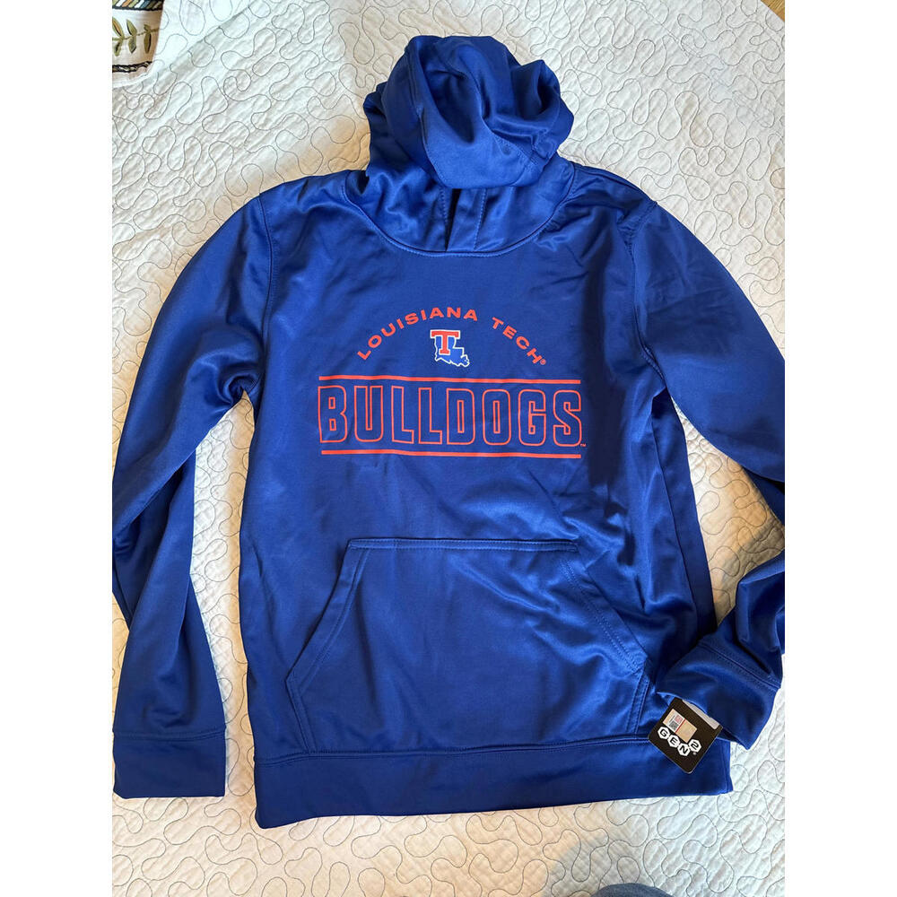 Louisiana Tech Bulldogs Men's Blue Hoodie Size Larfe #728